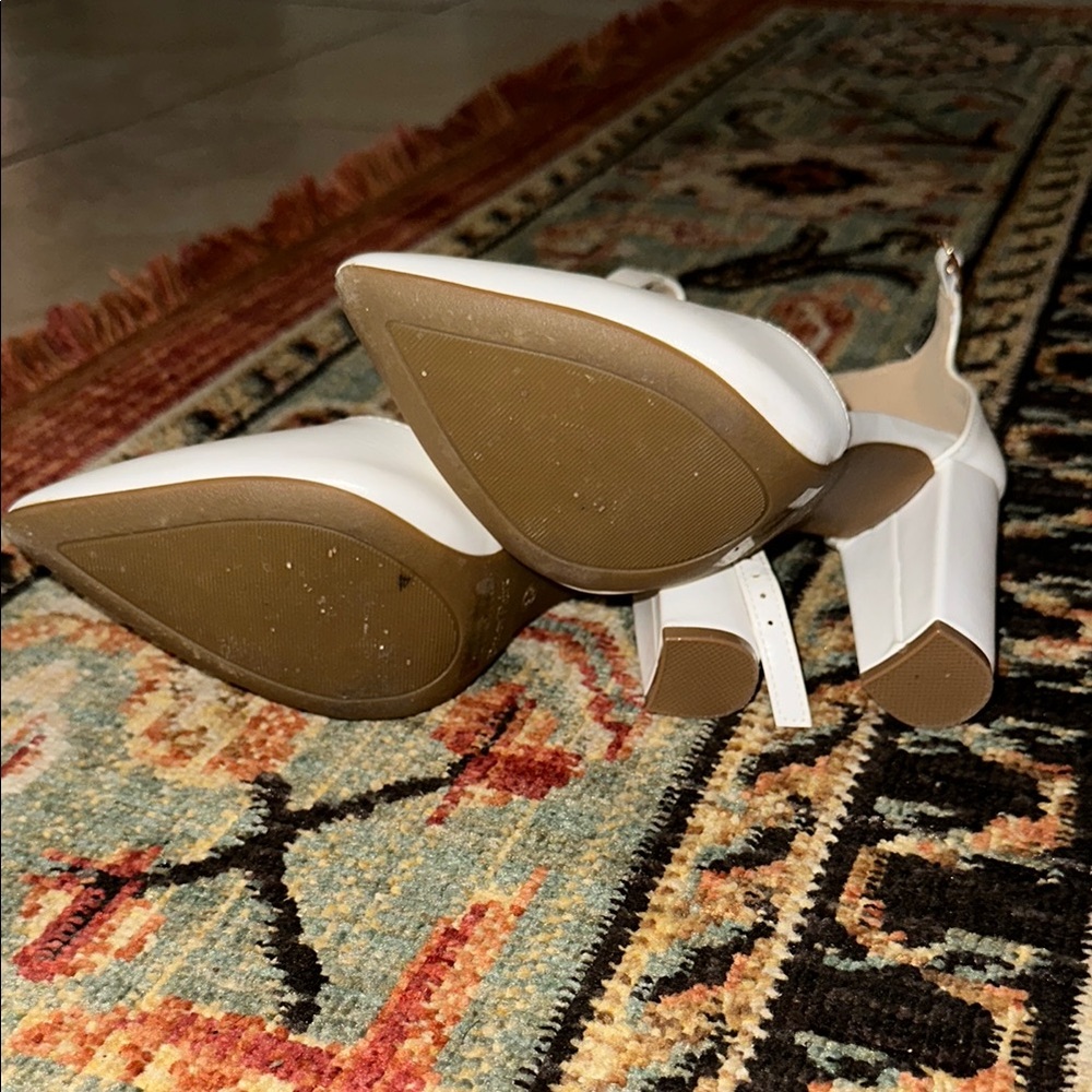 Dream Pairs White Slingback Heels - Picture 2 of 6